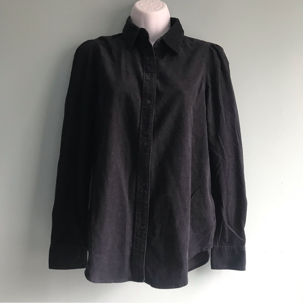 Lauren Ralph Lauren Navy Blue Corduroy Button Down Shirt Size S - Picture 2 of 7